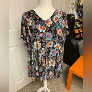 Floral blouse plus size summer spring